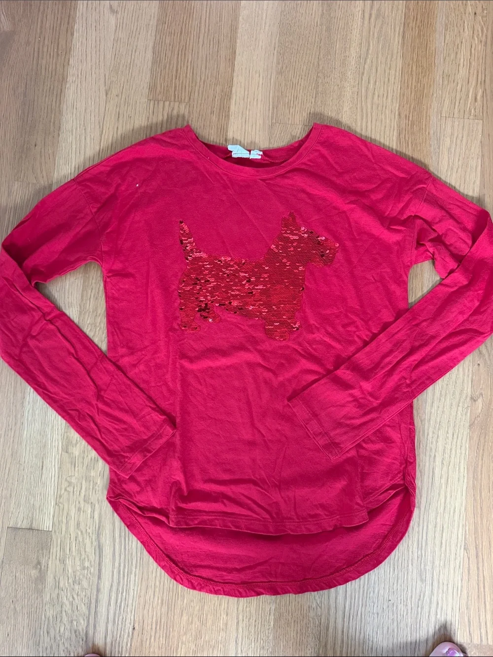 GAP long sleeve sequin flip shirt